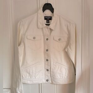 Polo by Ralph Lauren Sturdy White Button up Jacket, 100% Cotton, L